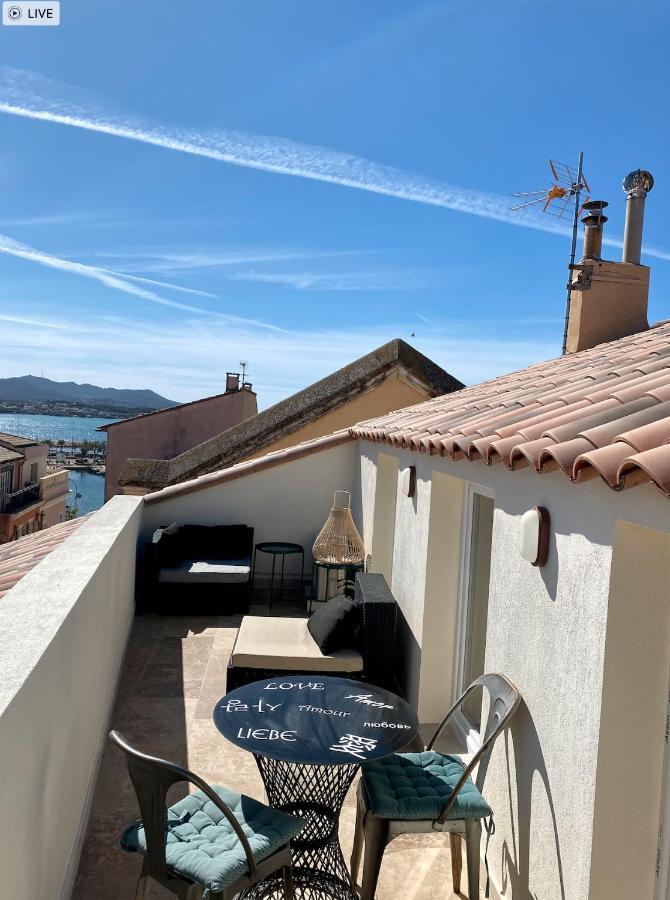 Les Nuits Etoilees, Studio Terrasse Apercu Mer, Tres Lumineux, Ac, 100M Du Port Sanary Luaran gambar